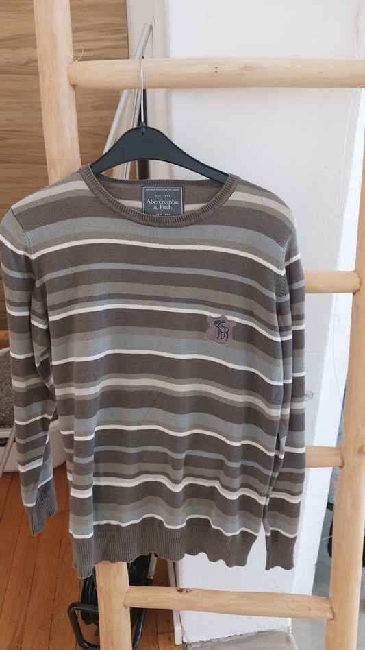 Abercrombie & Fitch Pullover Braun mit Streifen