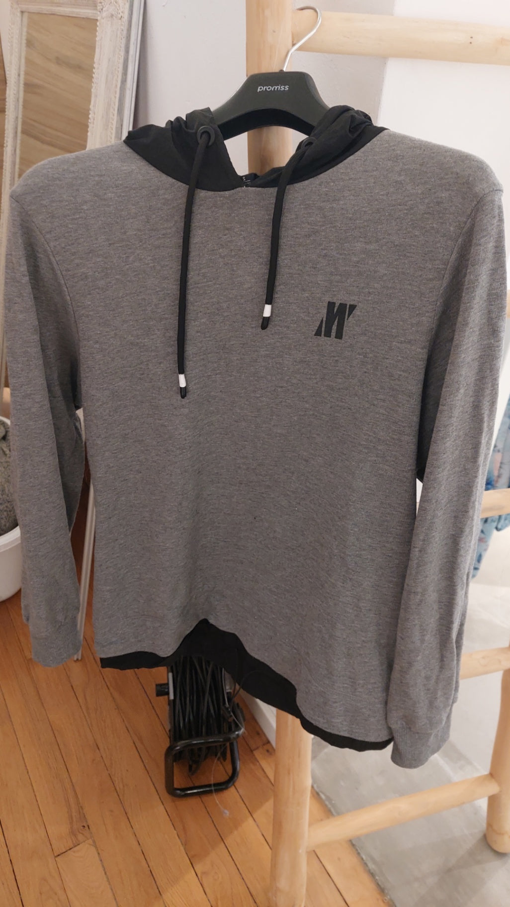 Mavi Black Pro  Pullover Grau mit Schwarz