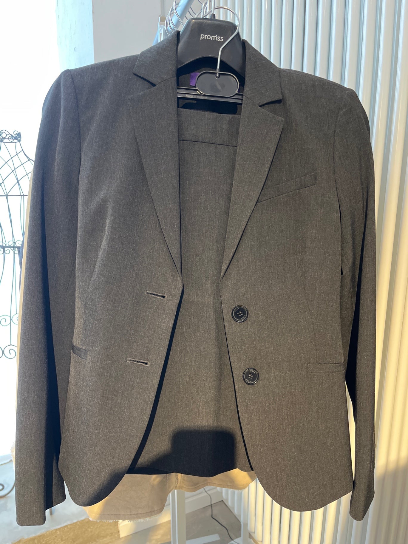 Mexx  Kostüm (Blazer+Rock) Dunkelgrau