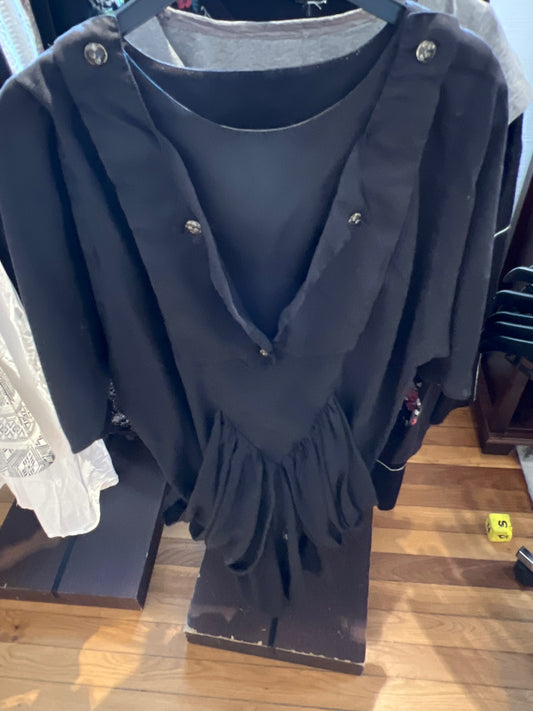 TRUE VINTAGE! Blusenkleid Schwarz