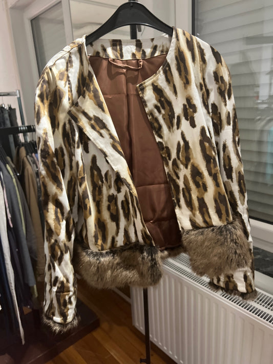 TRUE VINTAGE! Jacke Leopardenmuster