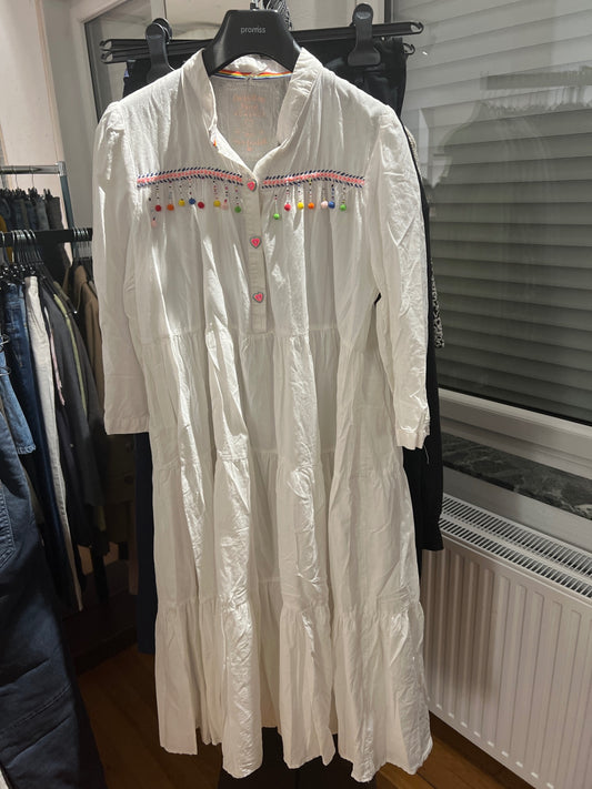 Coachella Festival Kleid Weiß / Bunt