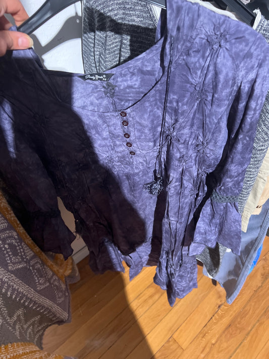 Body Needs Bluse Violett
