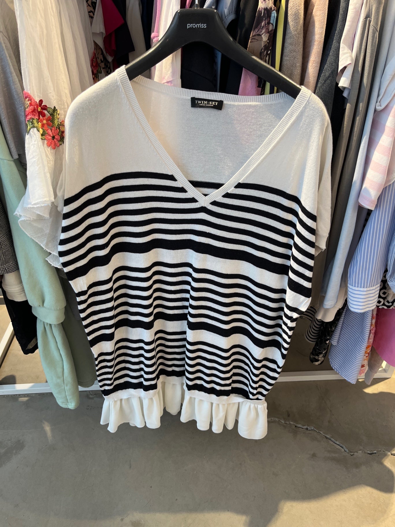 Twin-Set Kleid Schwarz und Weiß
