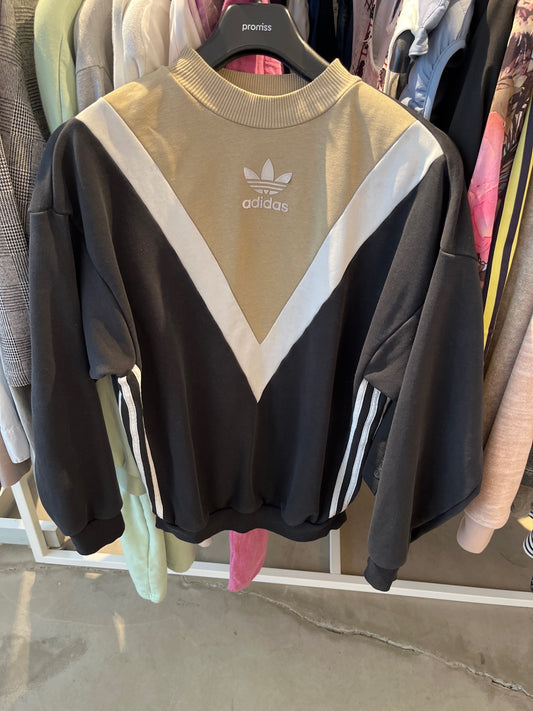 Adidas Pullover Schwarz, Beige und Weiß