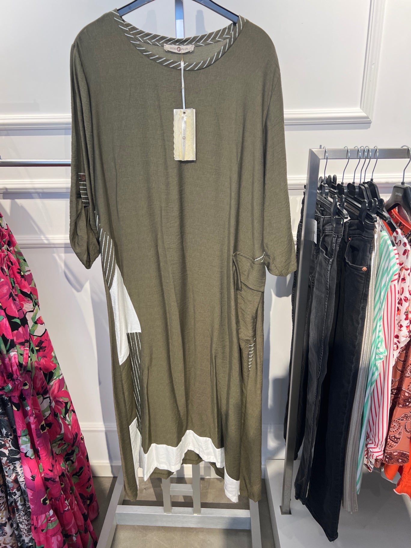 Zedd Plus Kleid Olivgrün
