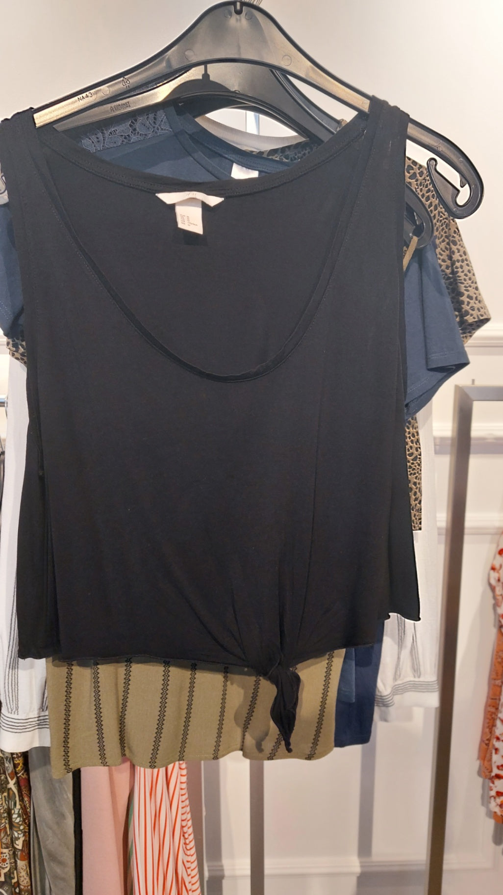 H&M Ärmelloses Top Schwarz