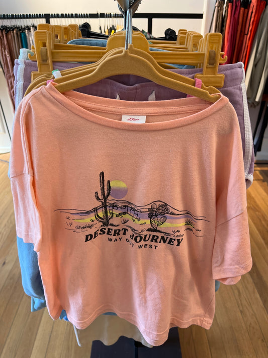 s.Oliver T-Shirt Rosa, Desert Journey