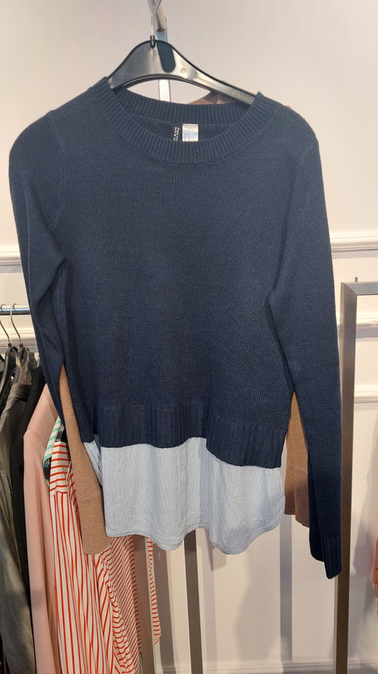 DIVIDED Pullover Blau
