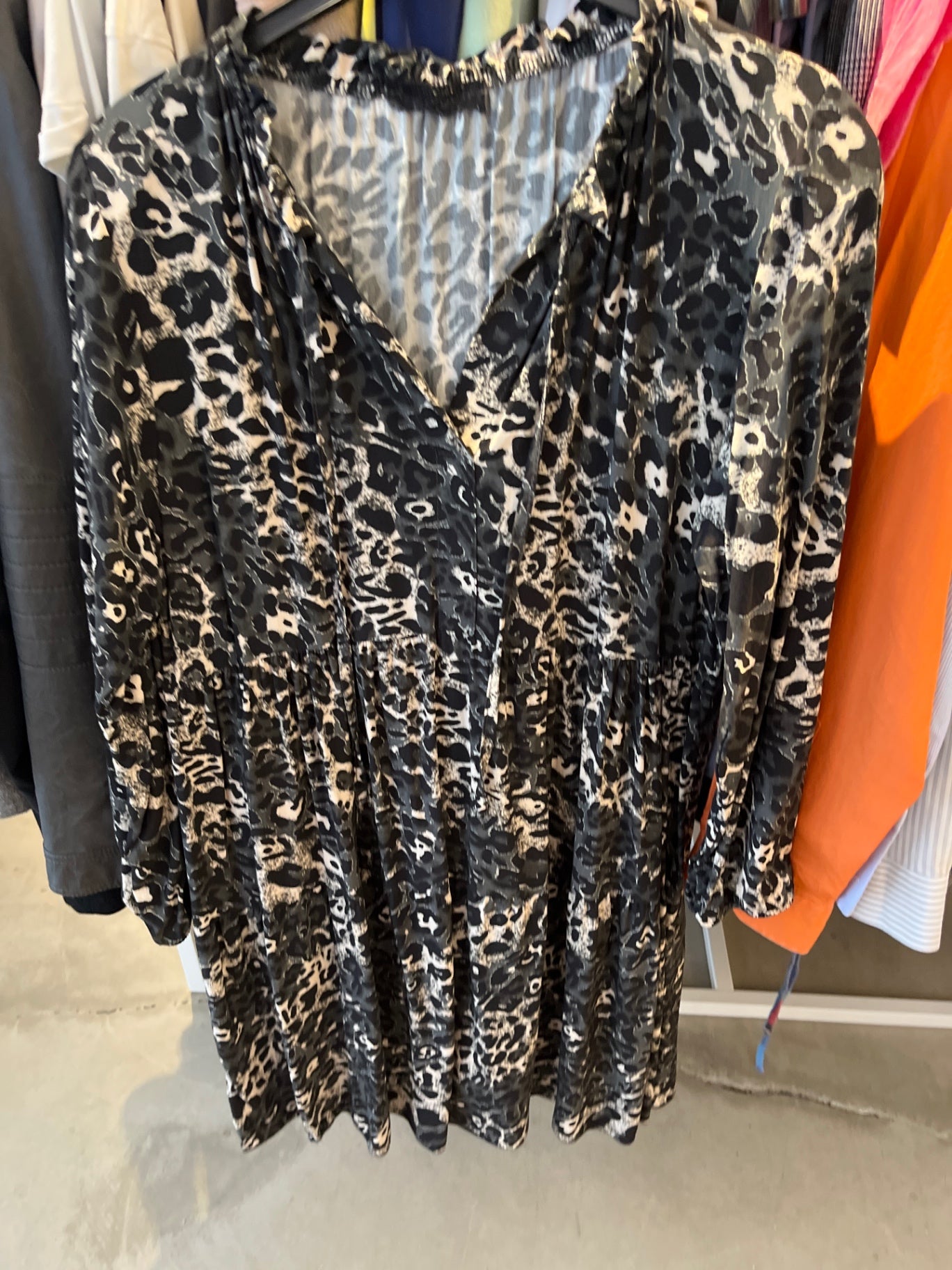 Unbekannt Kleid Schwarz und Weiß