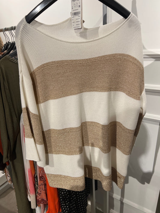 Toni Pullover Weiß und Beige