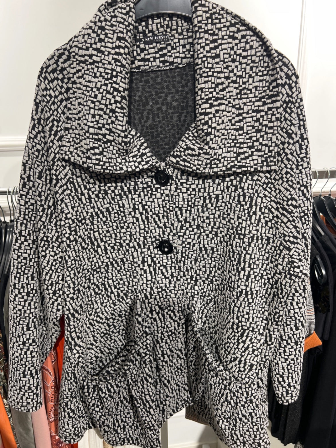 New Jersey Mantel Schwarz und Weiß