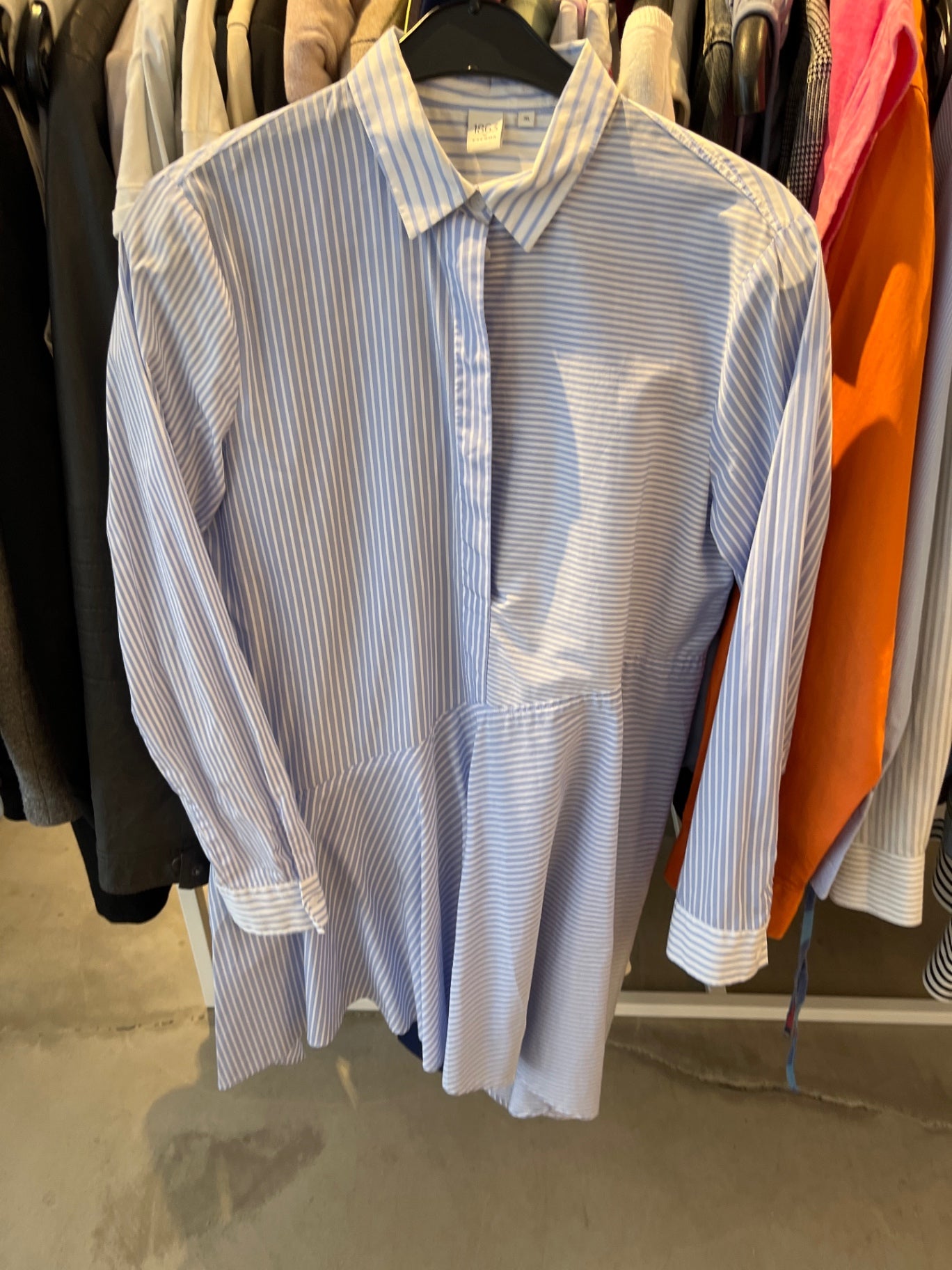 Eterna Bluse Blau und Weiß gestreift