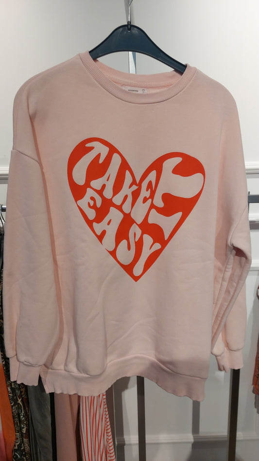 Reserved Pullover Rosa mit Rot