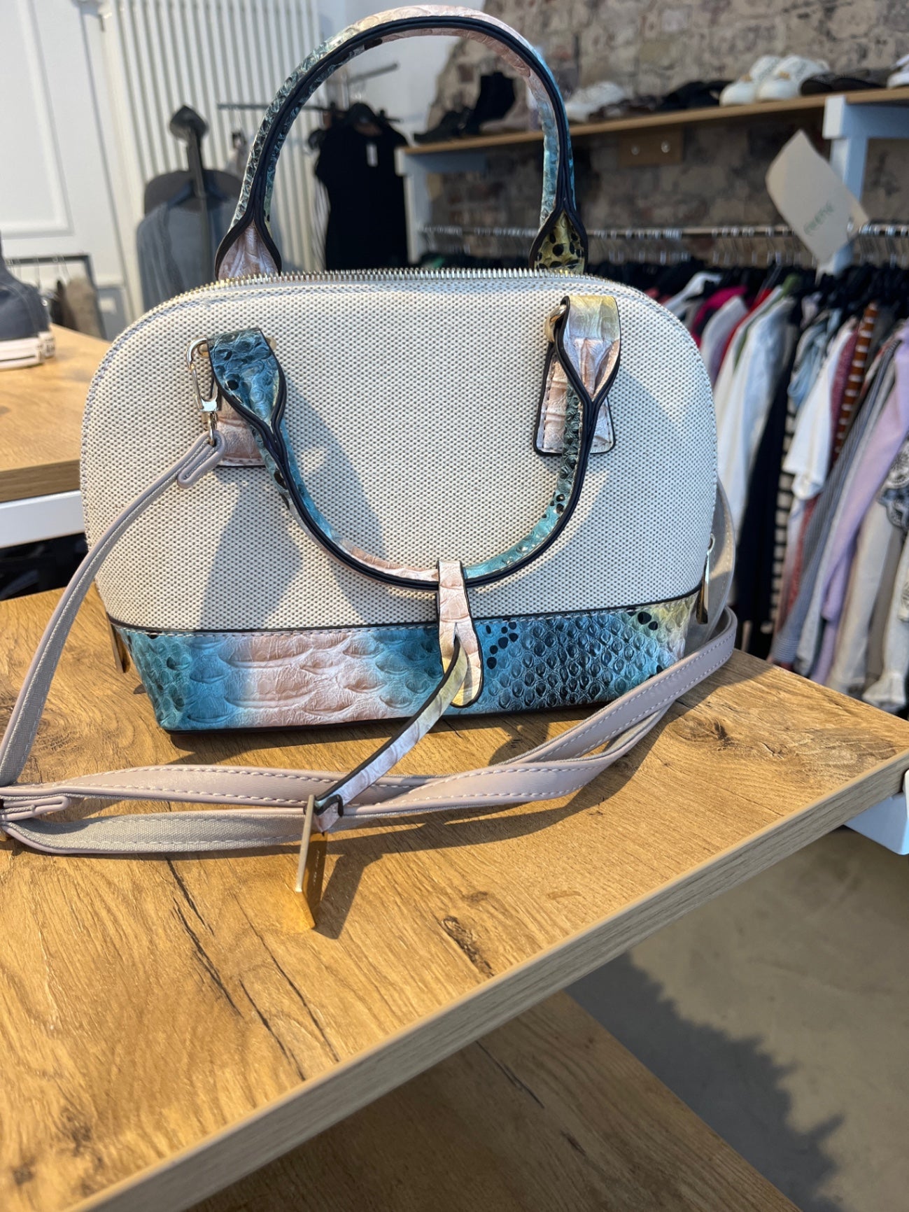 David Jones Handtasche Beige und Bunt