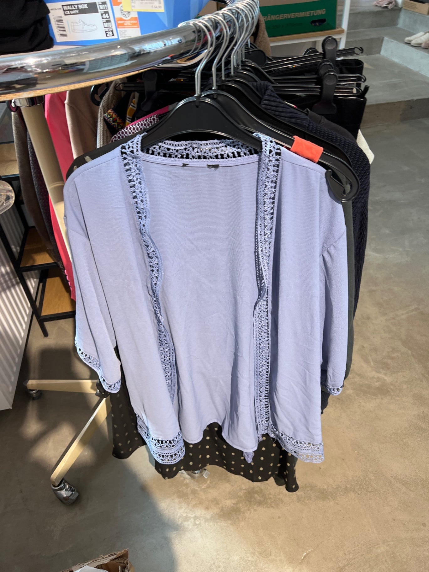 Unbekannt Blusenjacke Hellblau