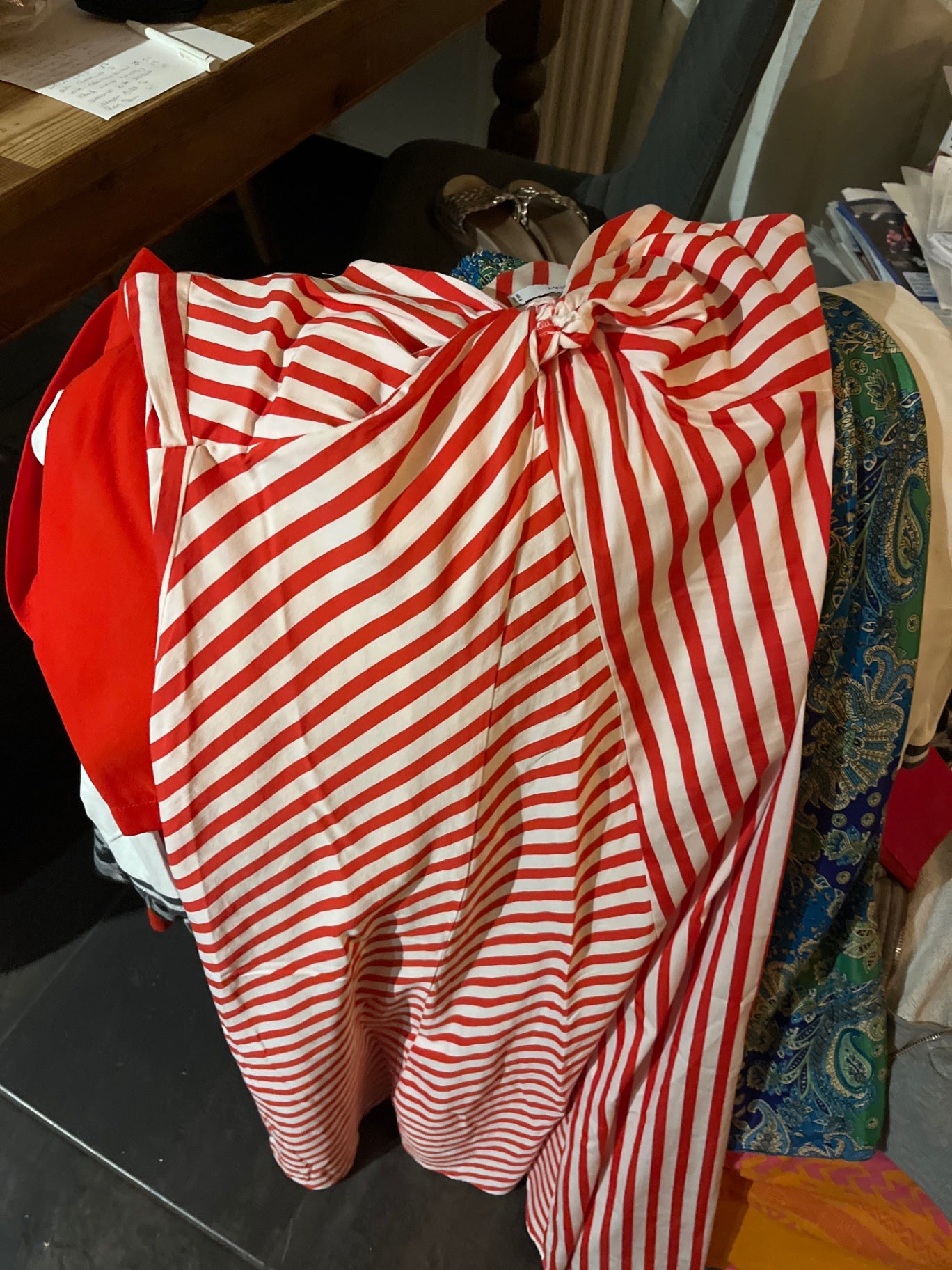 Mango Kleid Rot und Weiß gestreift
