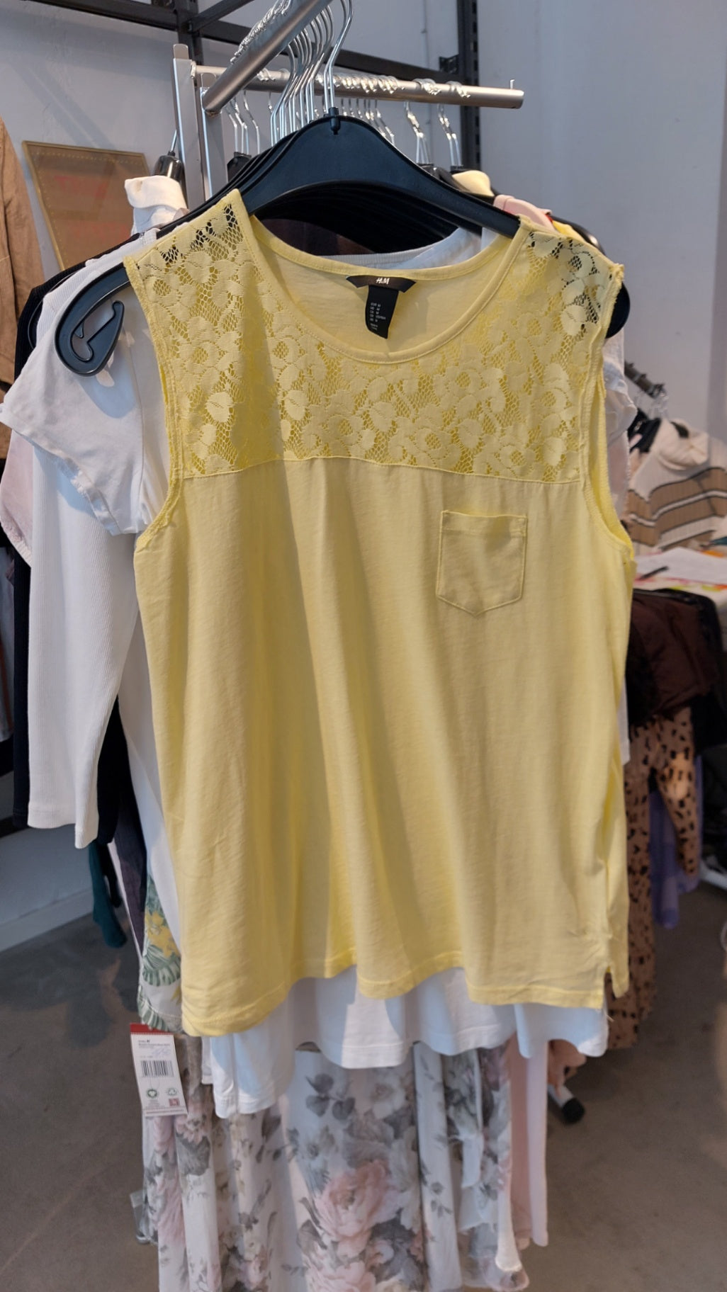 H&M Ärmelloses Oberteil Gelb