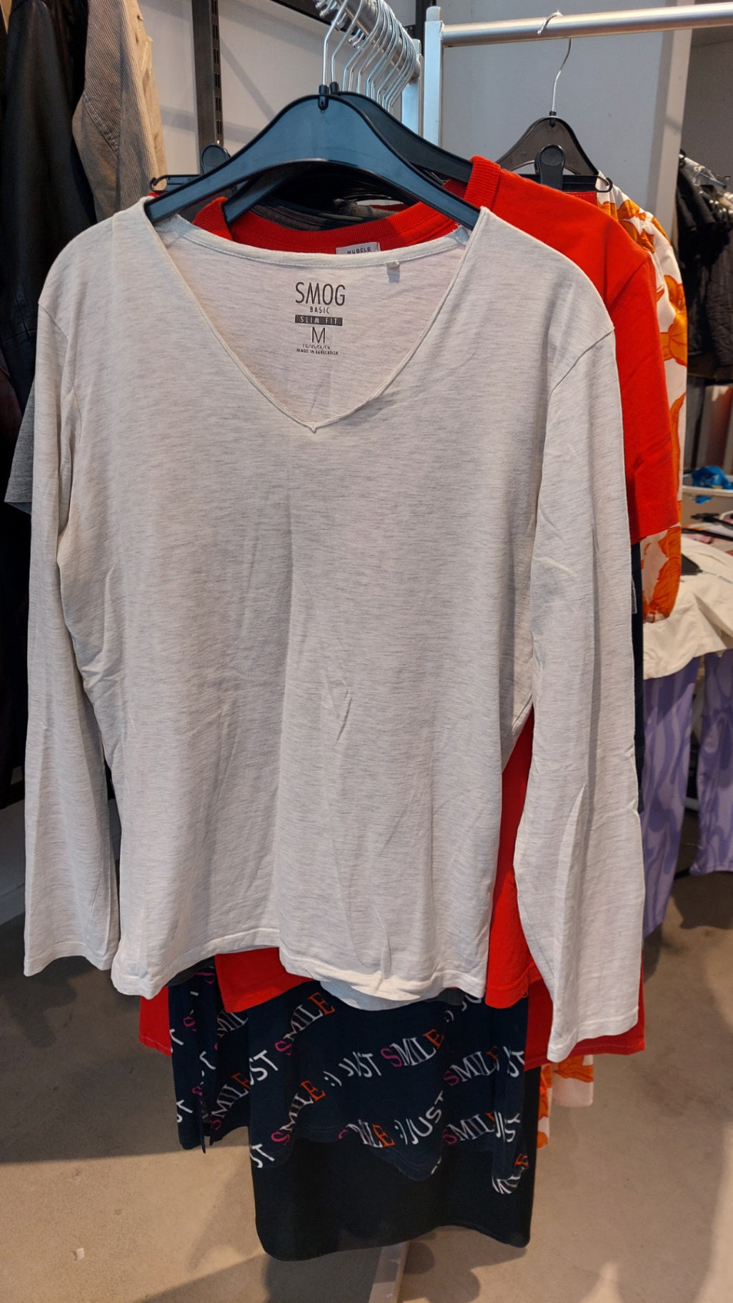 Smog Langarmshirt Grau
