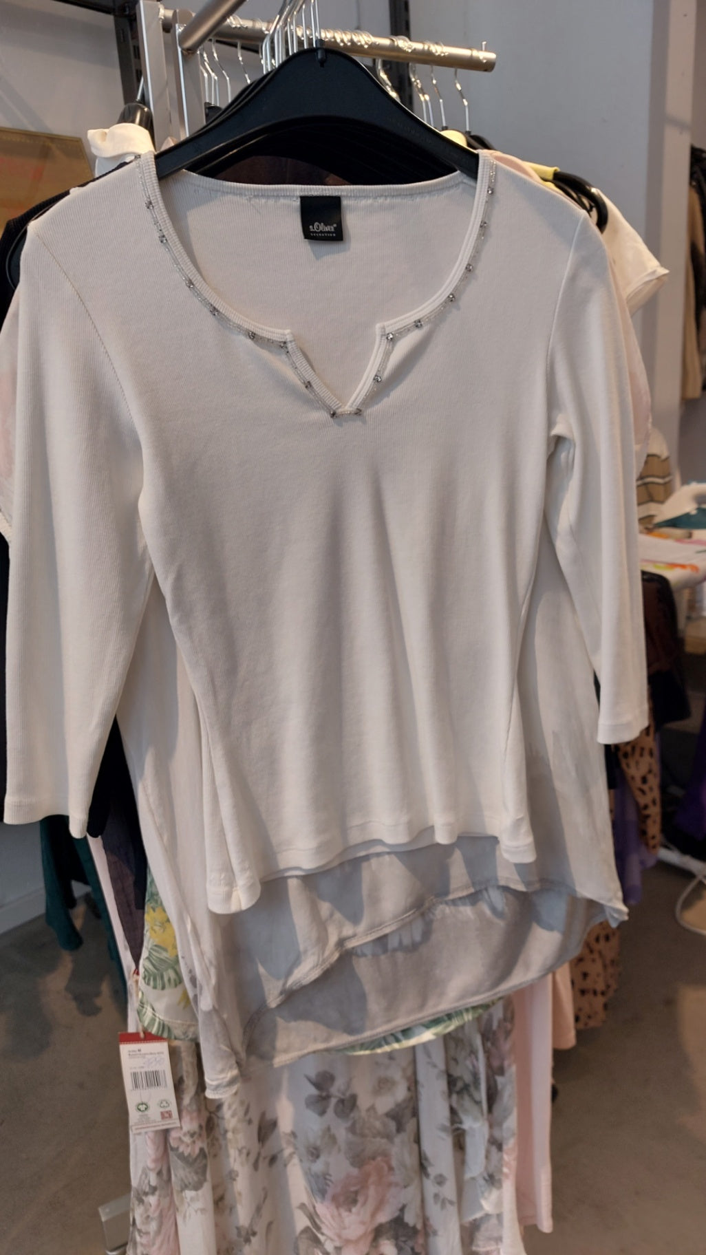 s.Oliver Langarmshirt Weiß