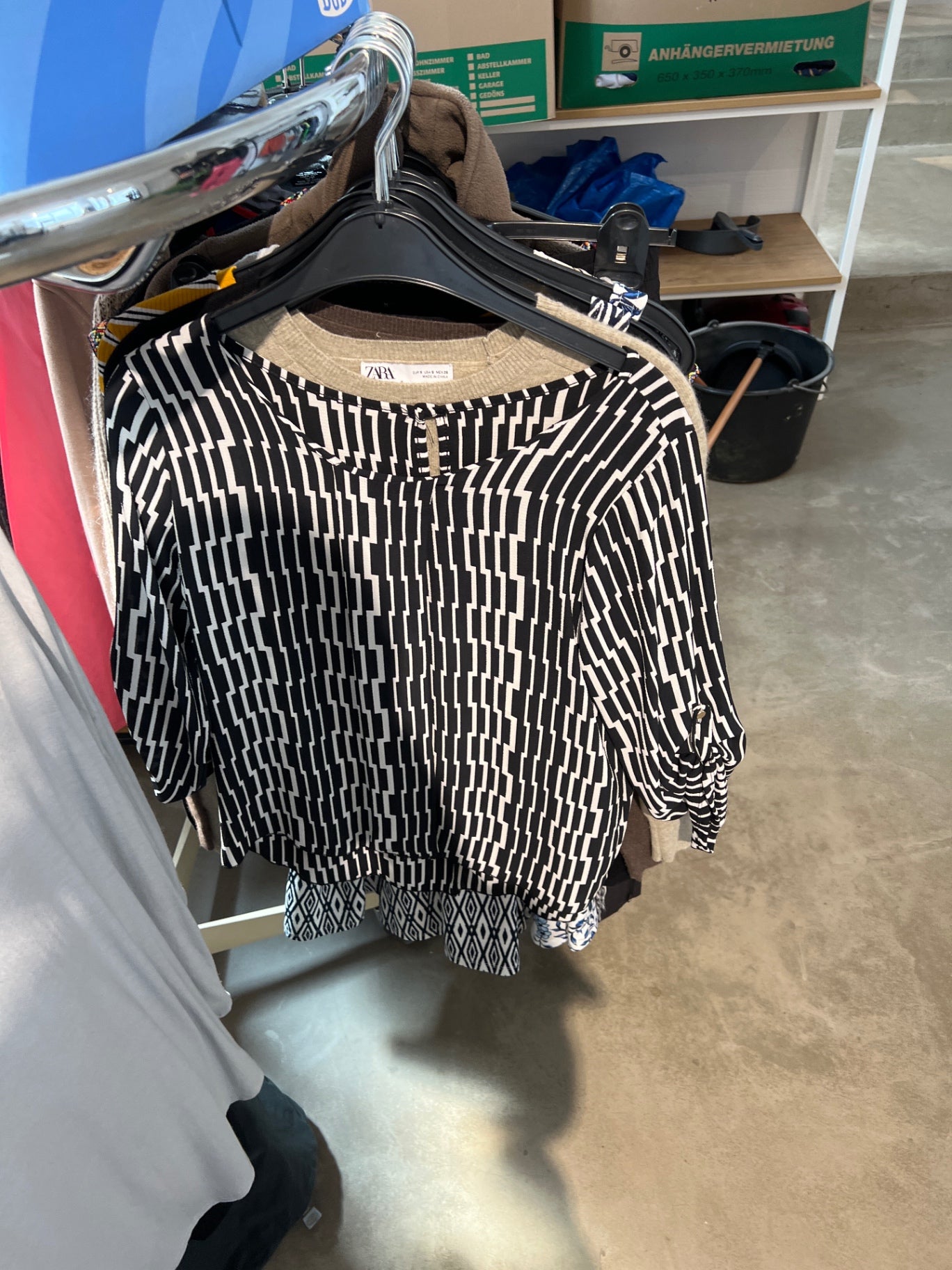 Bluse Schwarz-Weiß