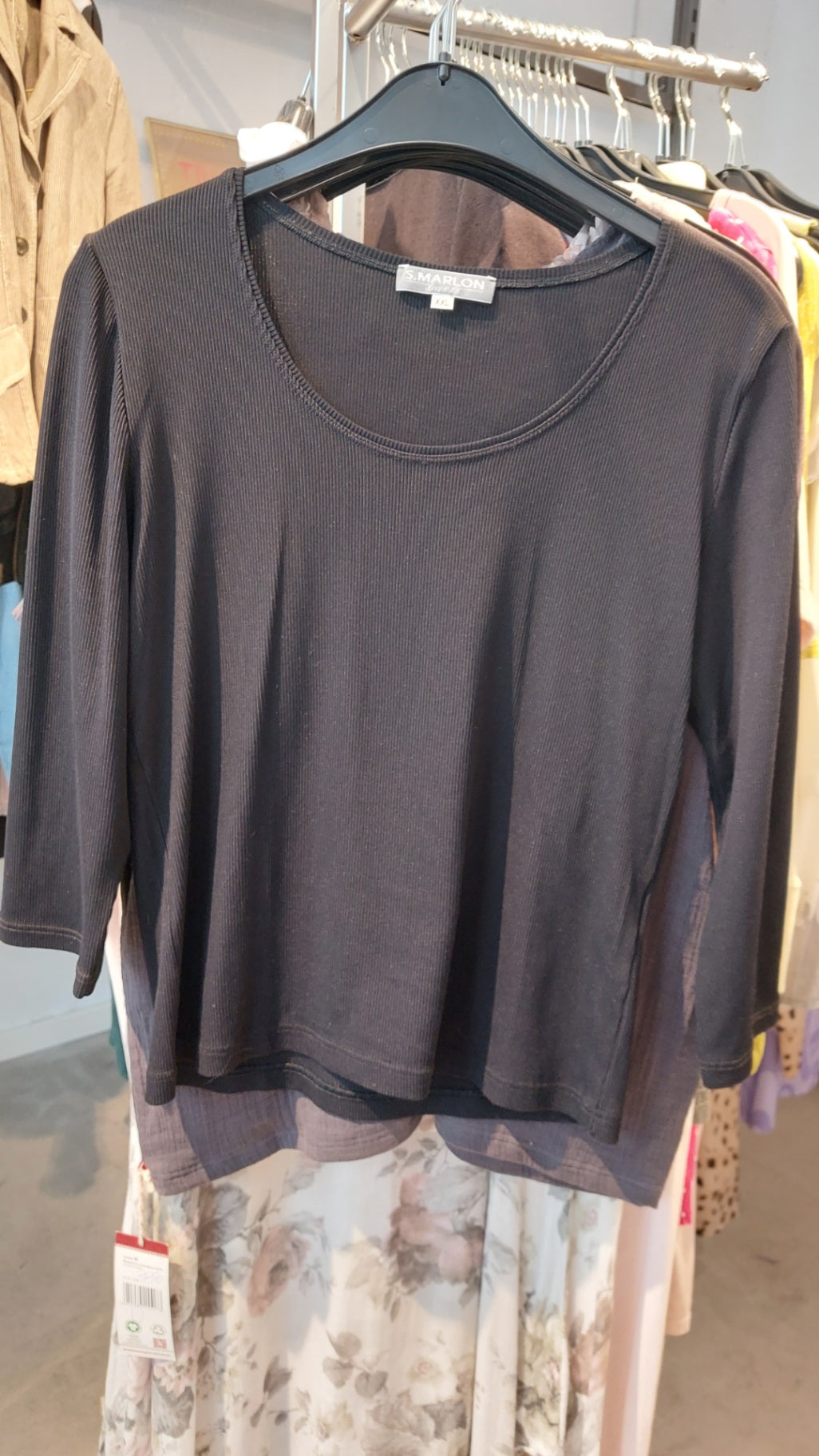 S. Marlon Langarmshirt Schwarz