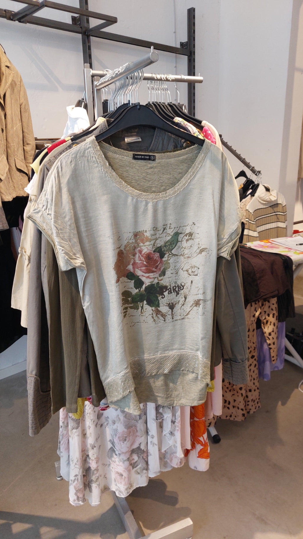 Made in Italy  T-Shirt Blassgrün