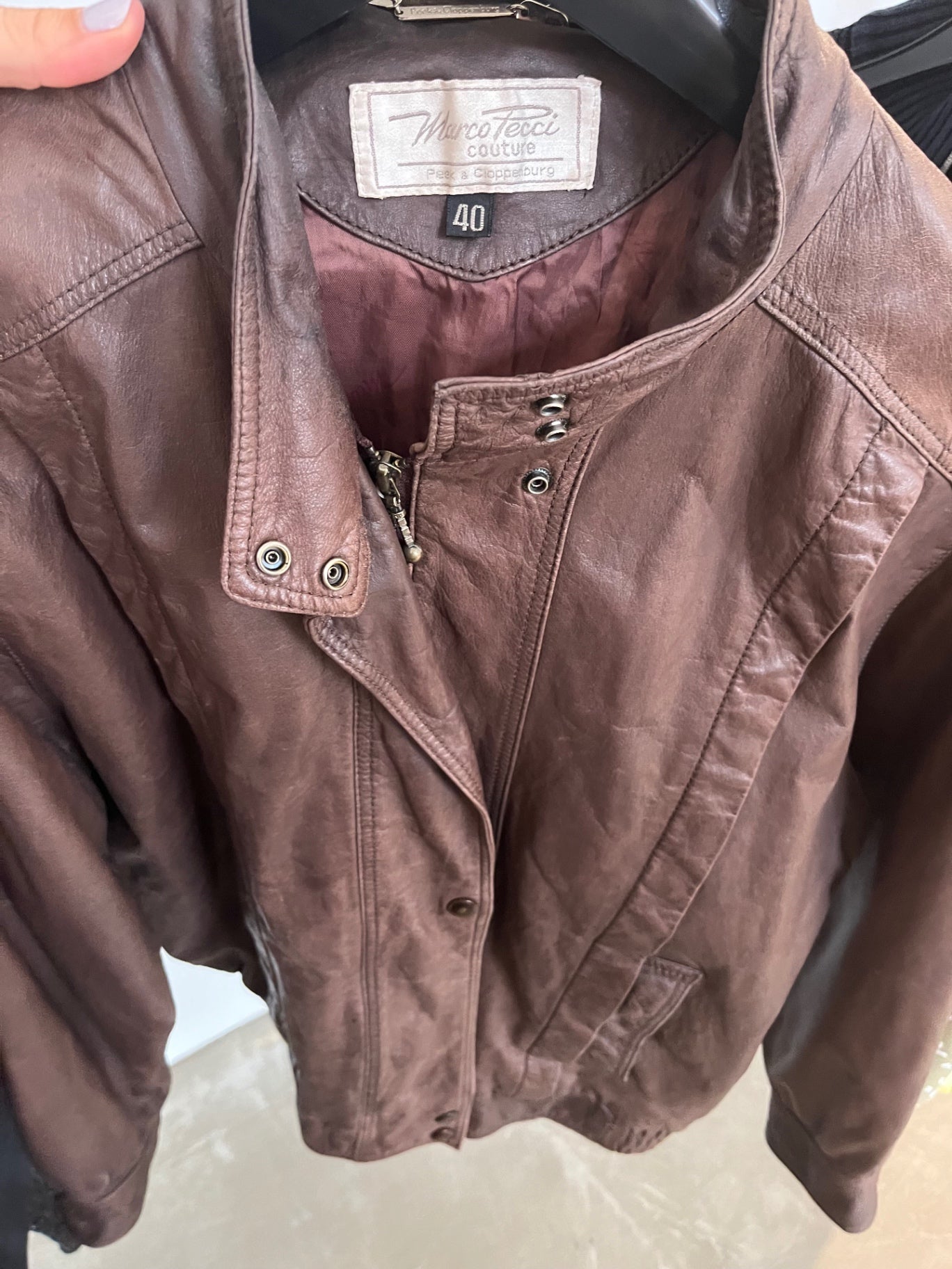 Marco Pecci Lederjacke Braun