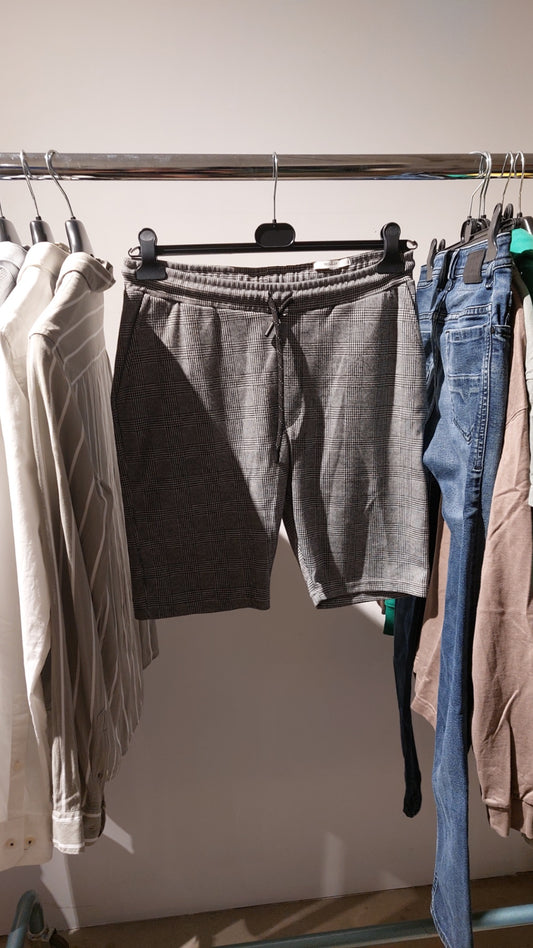 Solid Kurze Hose Grau
