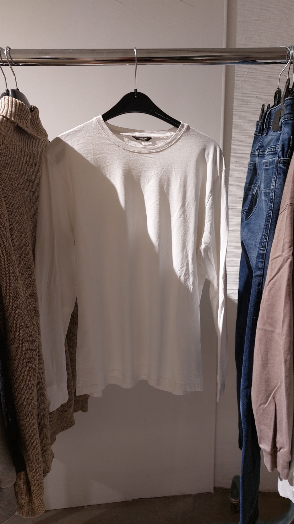 Massimo Dutti Langarmshirt Weiß
