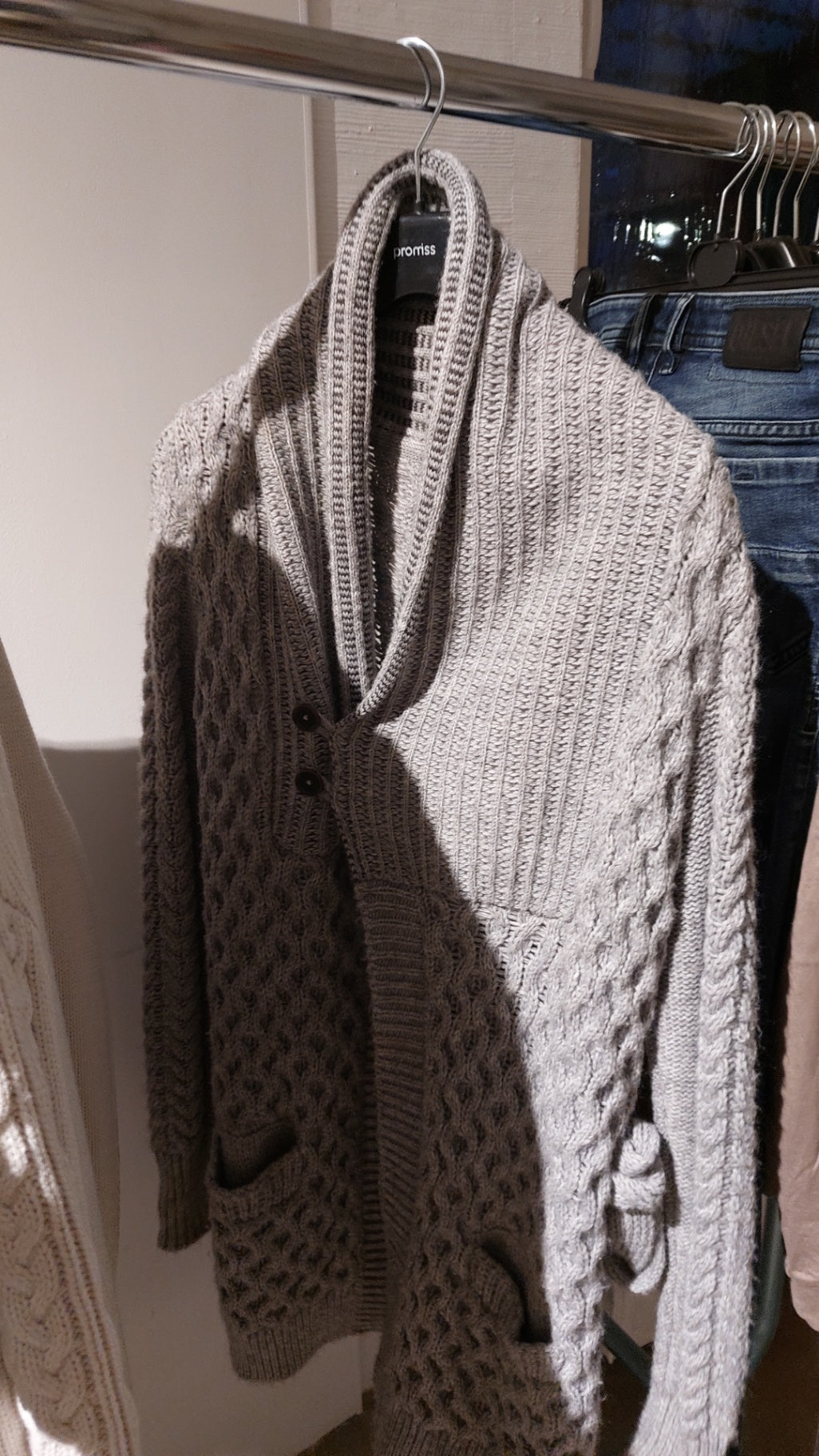 Lfdy Strickjacke Grau