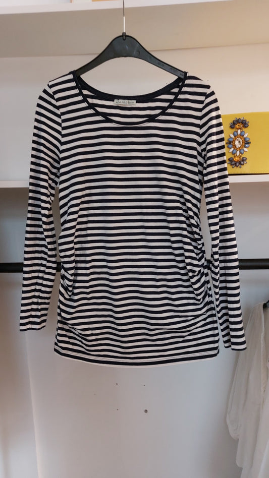 Anna Field Umstands-Shirt Blau und Weiß gestreift