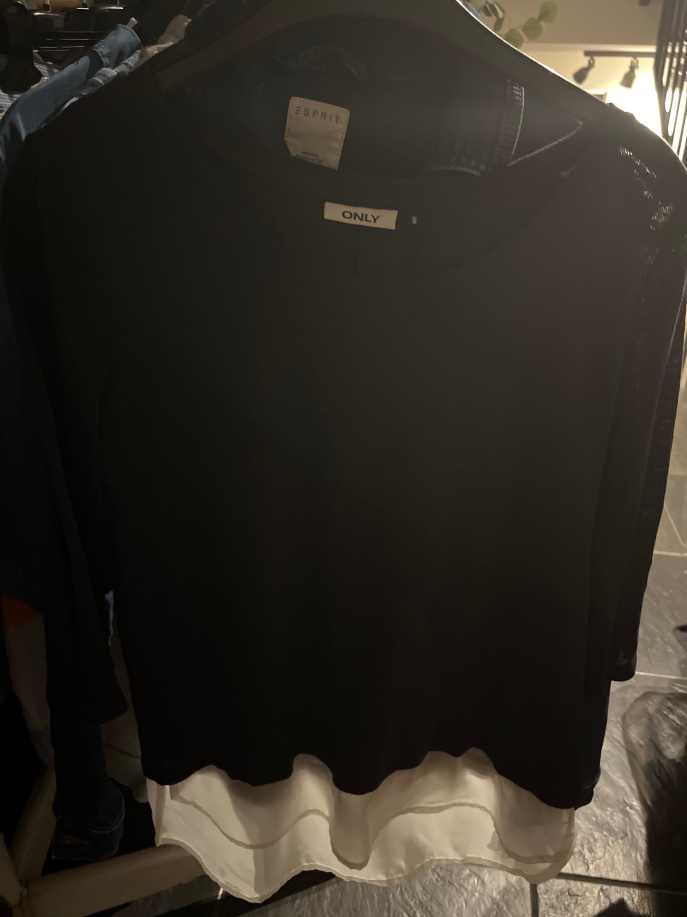 Only Bluse, Shirt Blau und Weiß