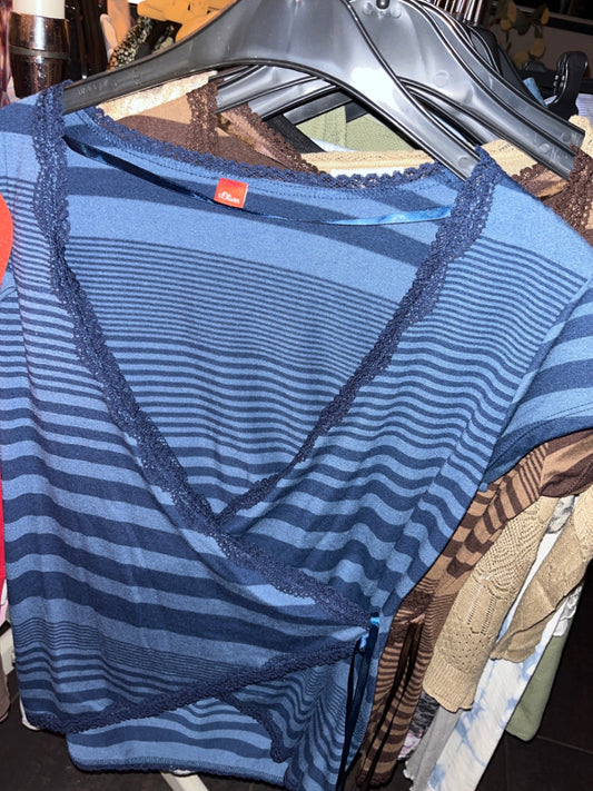 s.Oliver T-Shirt Blau gestreift