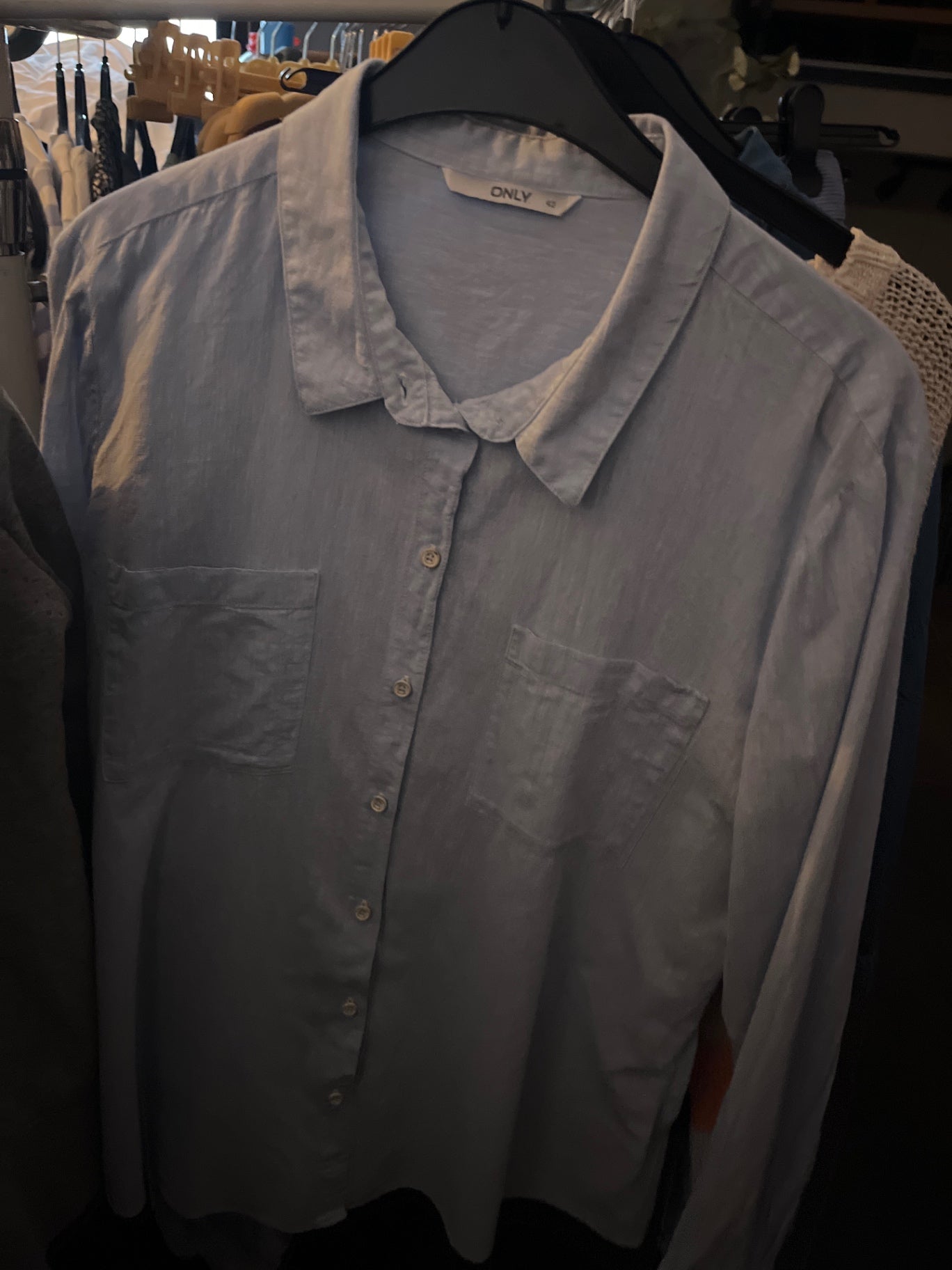 ONLY Bluse Hellblau denim