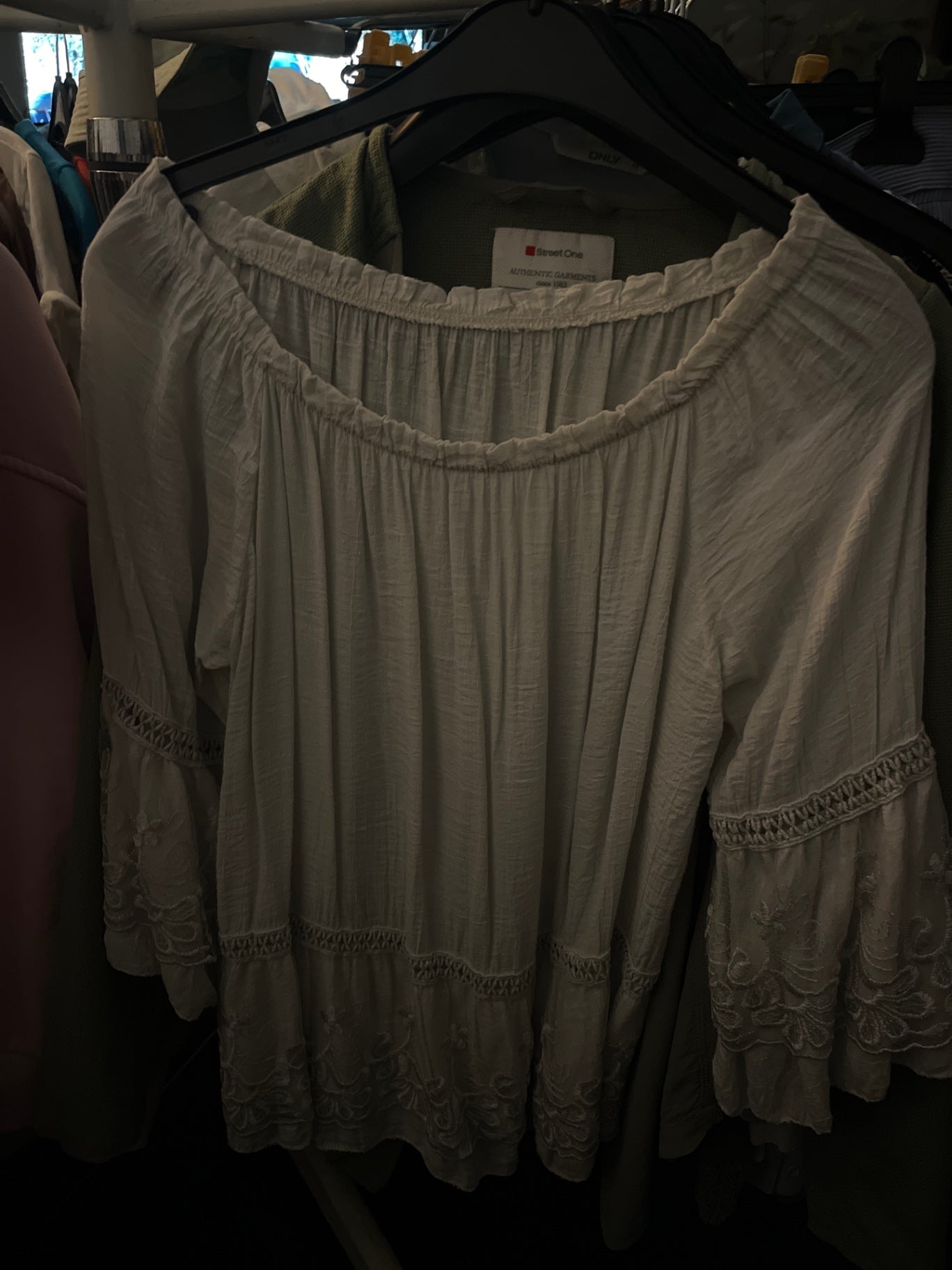 Unbekannt Bluse Hellgrau