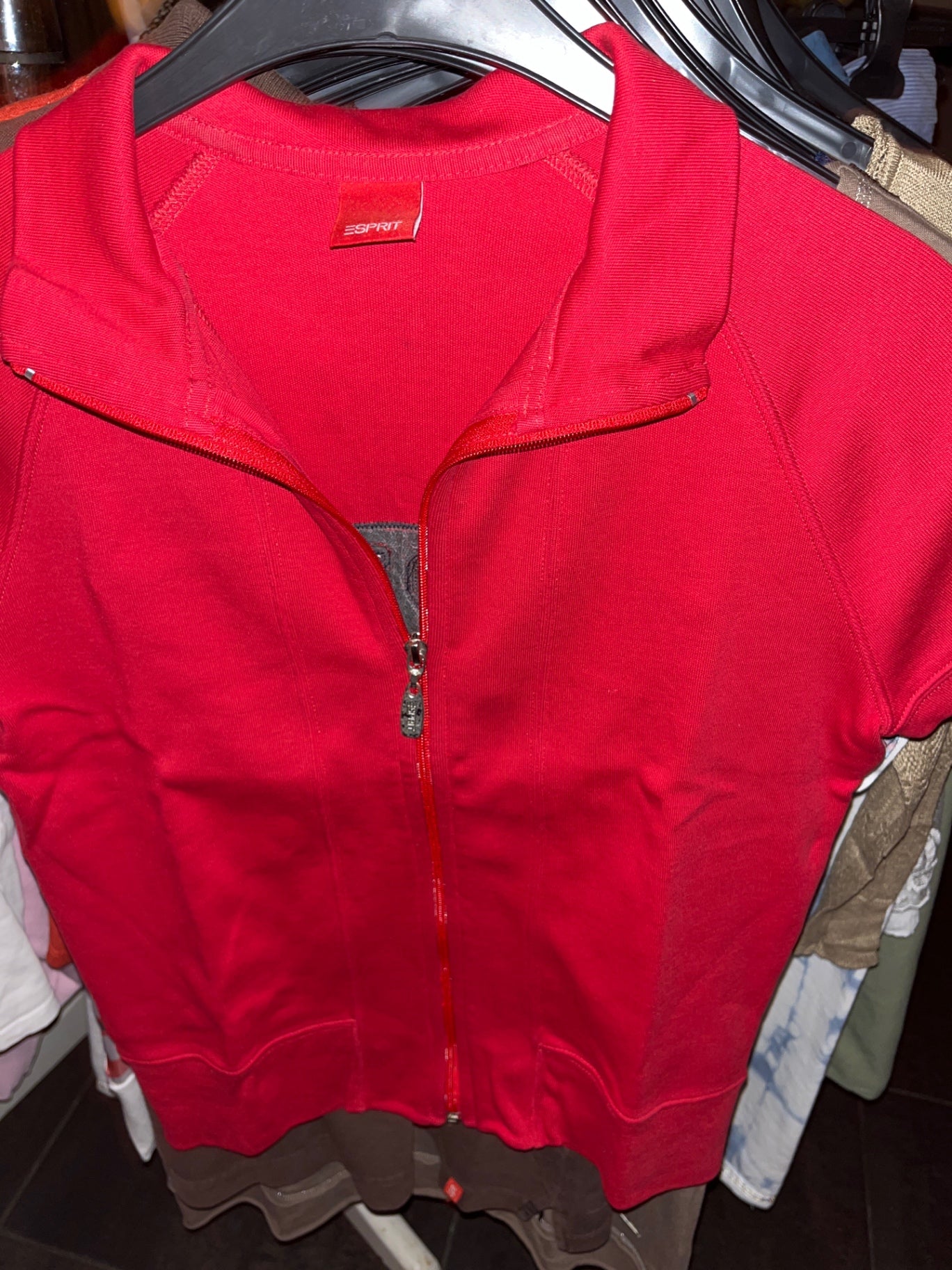 Esprit Sweatjacke kurzarm Rot