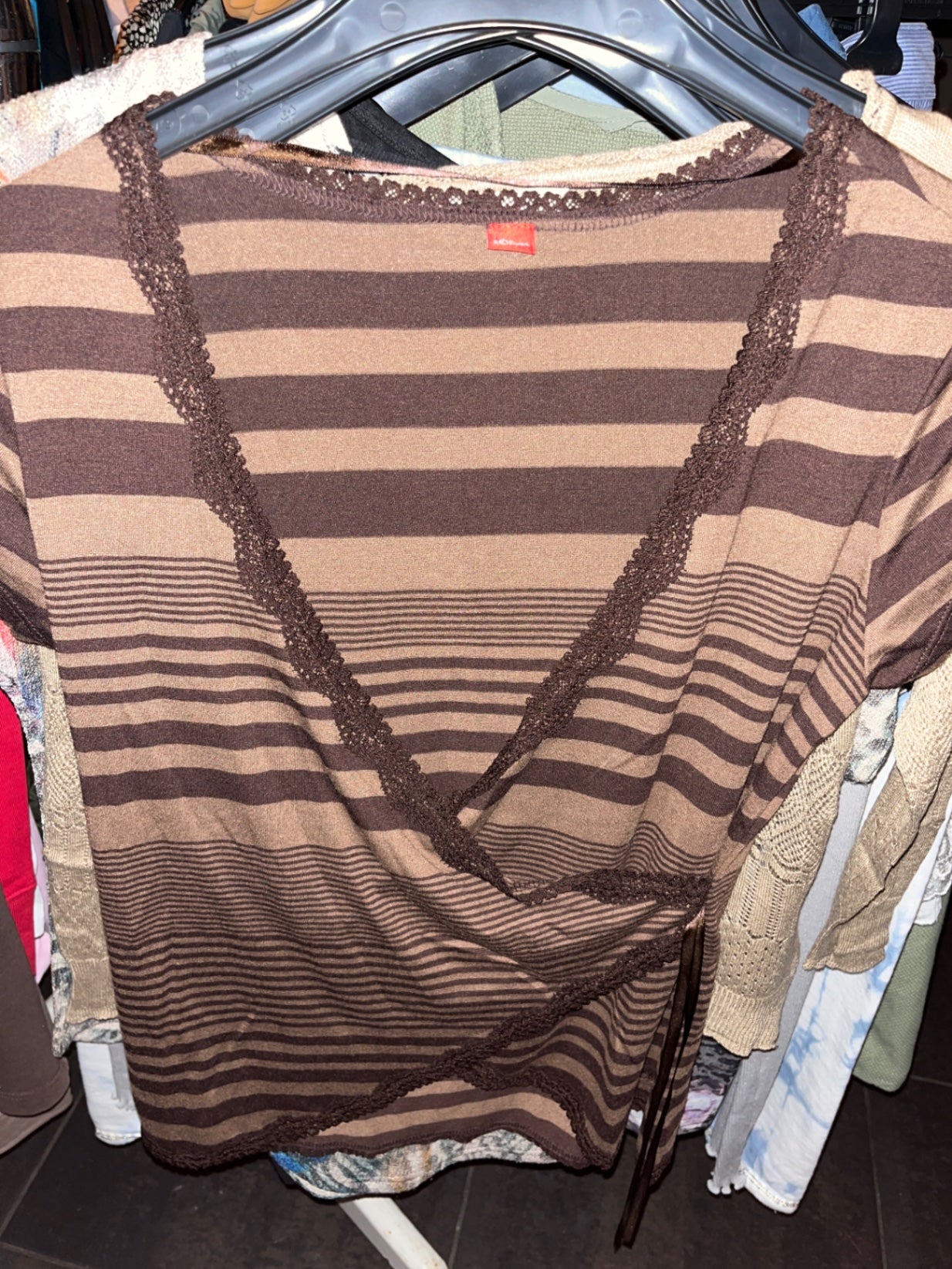 s.Oliver T-Shirt Braun gestreift