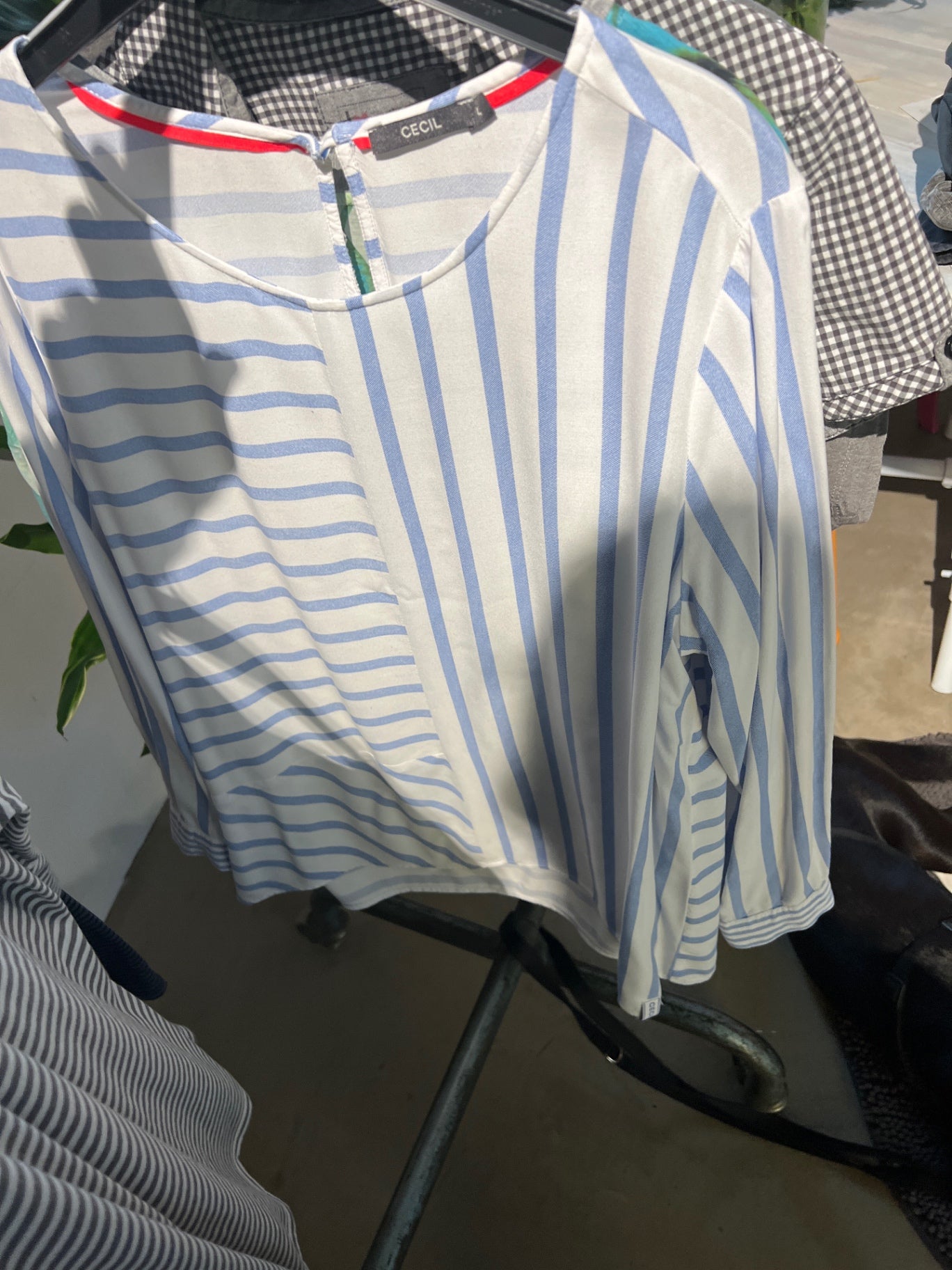 Cecil Bluse Weiß und Blau gestreift