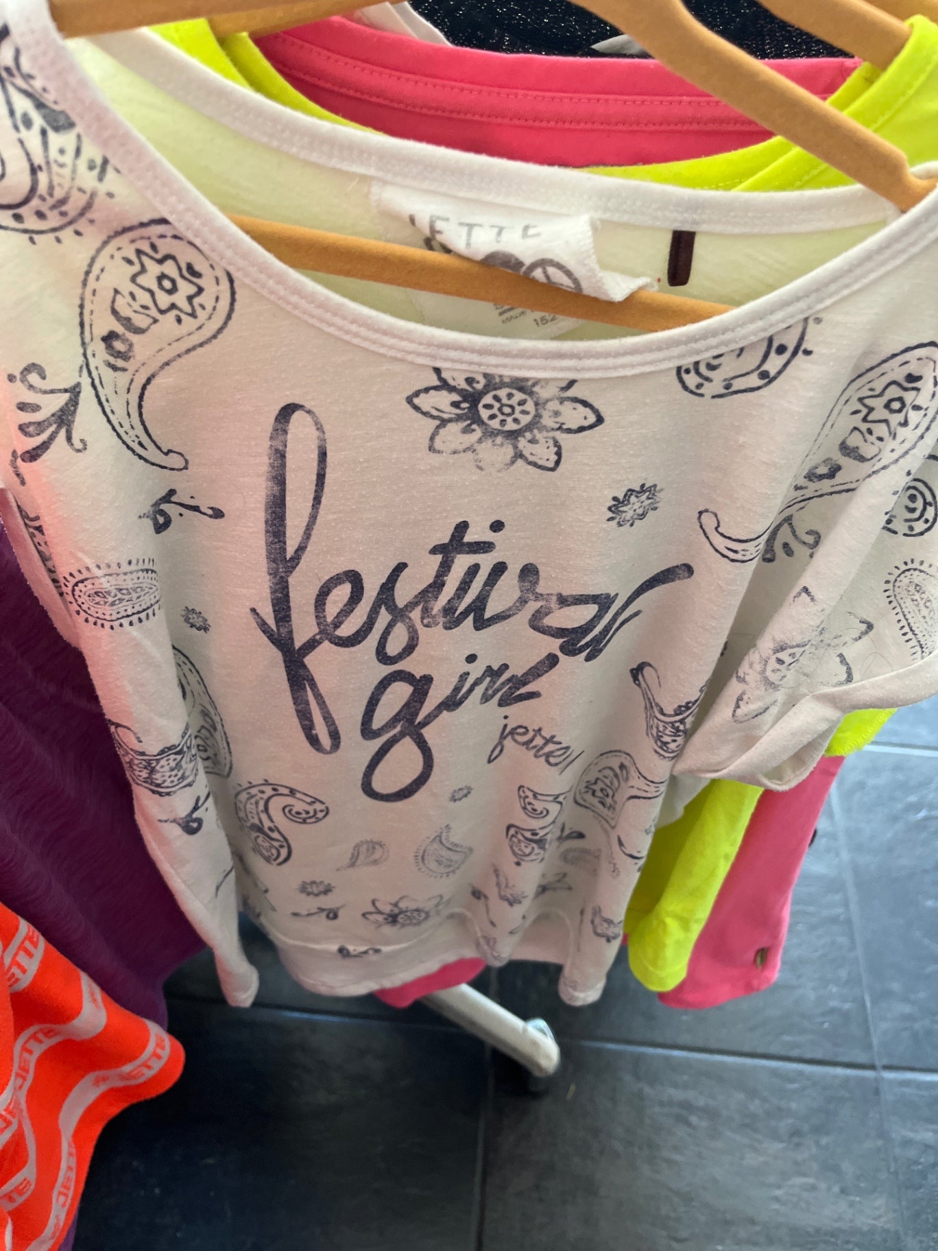 Jette T-Shirt Weiß blau