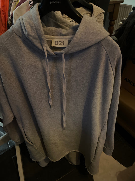 B21 Hoodie oversize Grau