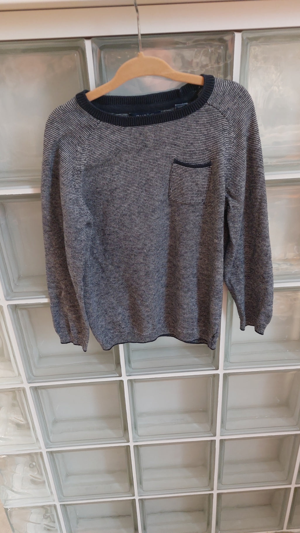 OKAIDI Pullover Blau und Weiß gestreift