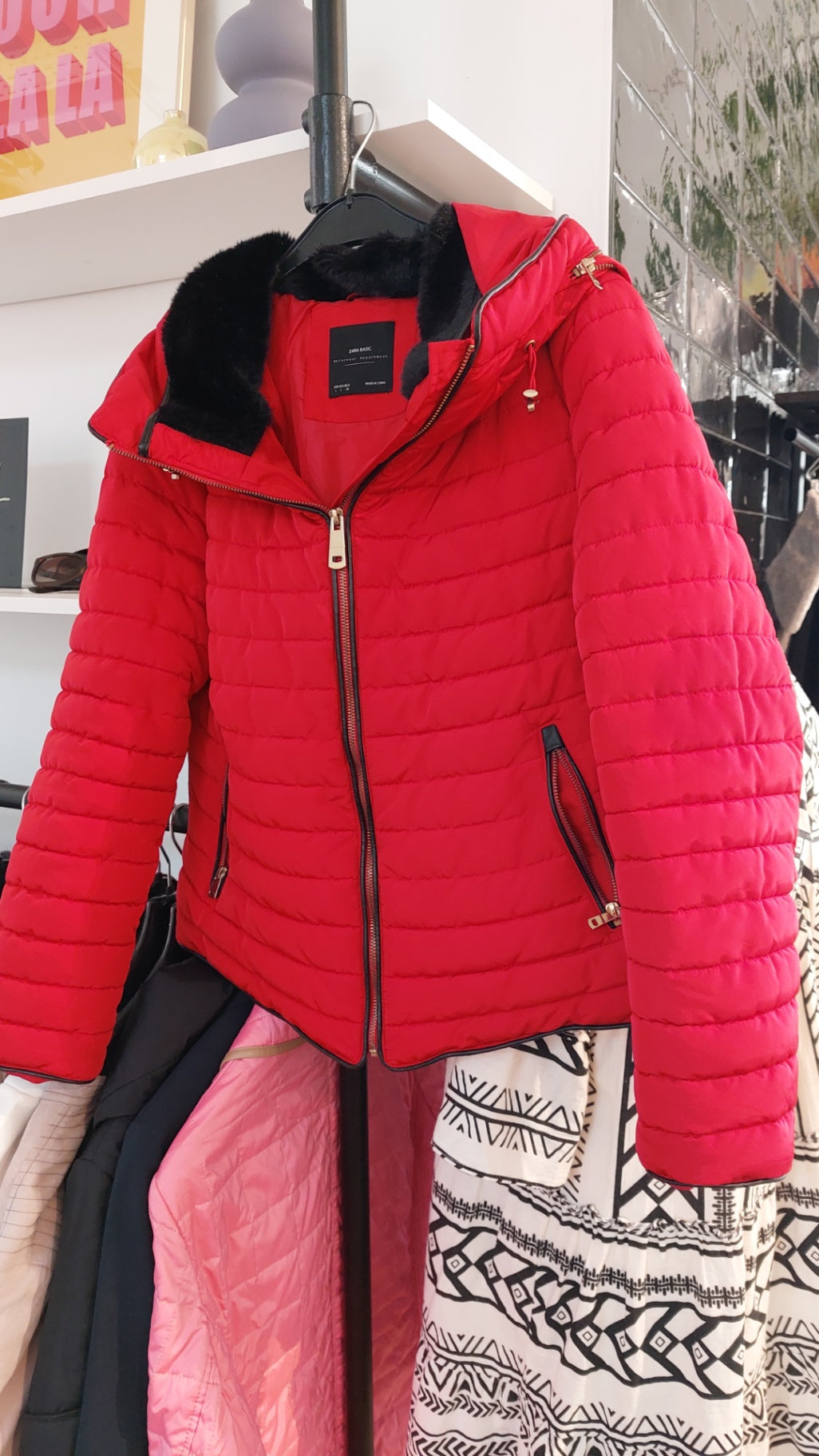 Zara Basic Jacke Rot