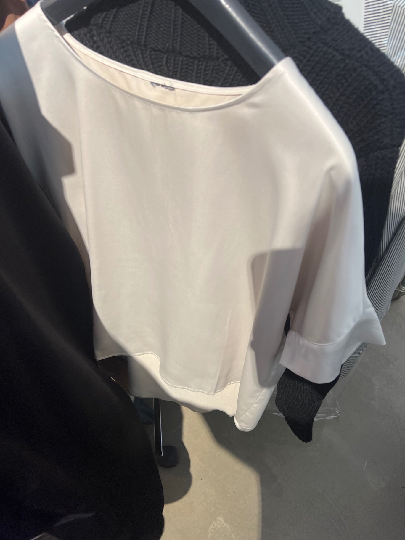 Satin Bluse Beige