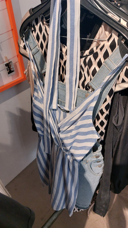 Shein Kleid Blau-Weiß gestreift