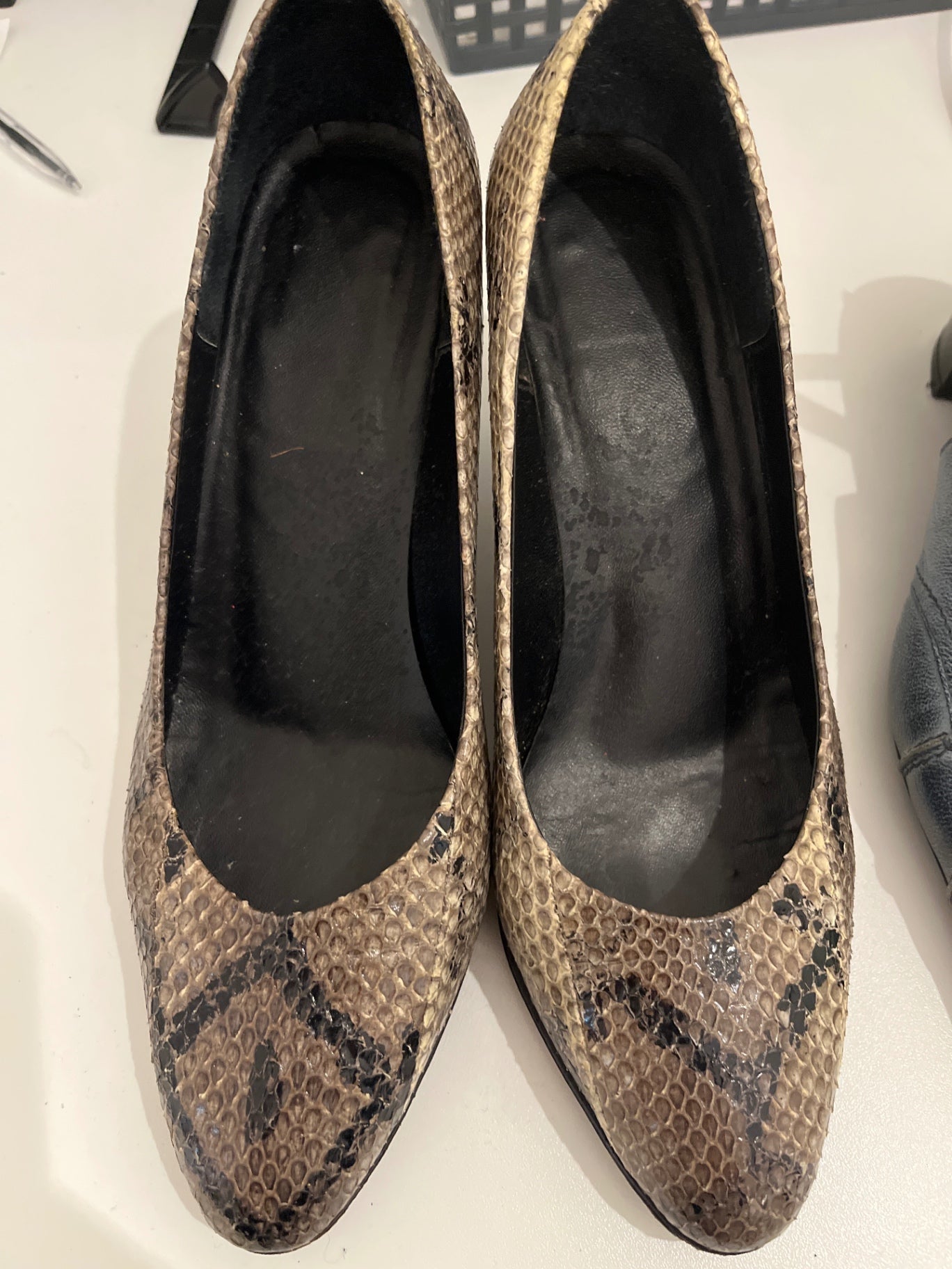 Unbekannt Pumps Braun mit Schlangenmuster
