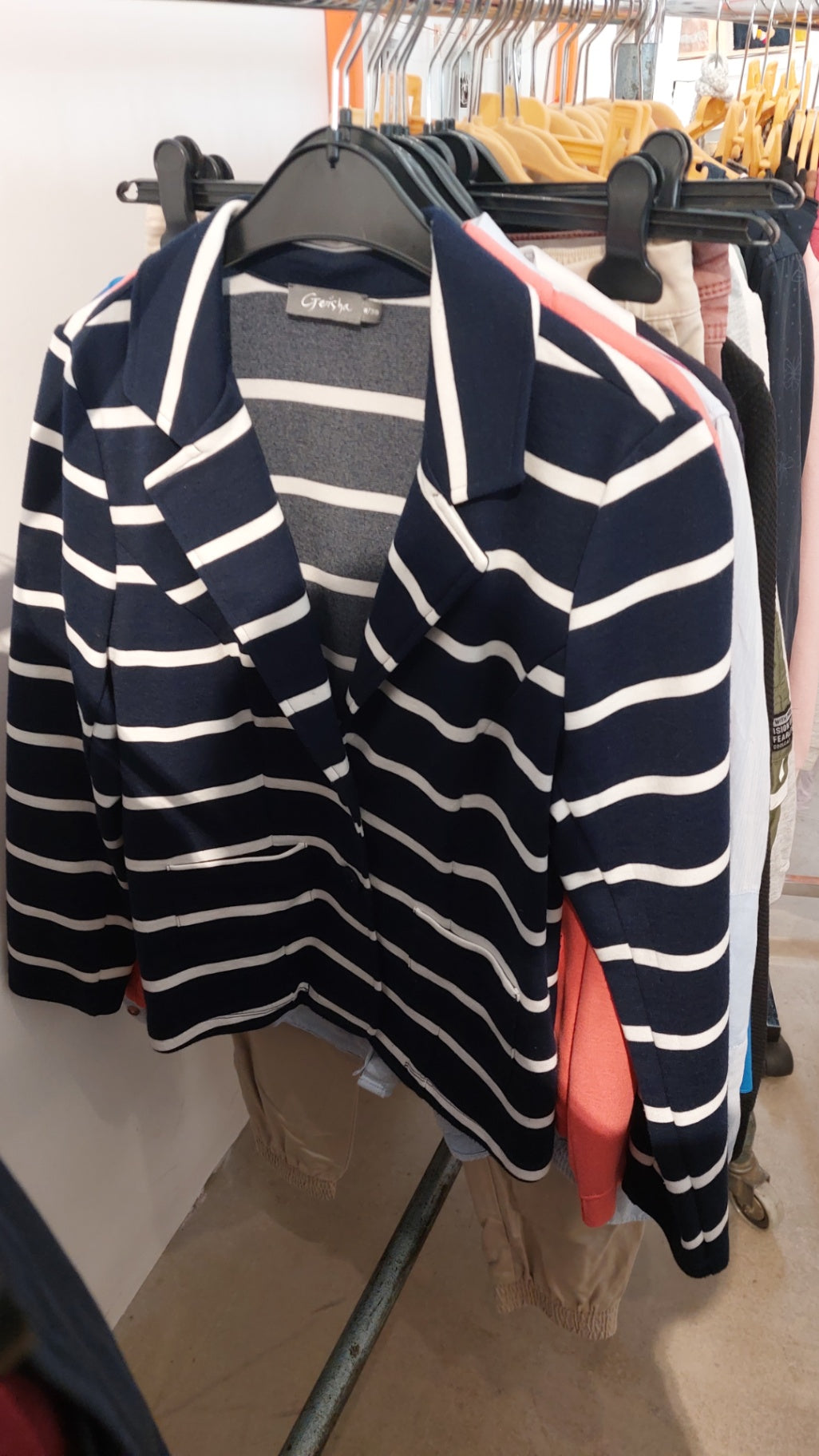 Geisha Blazer Blau und Weiss gestreift