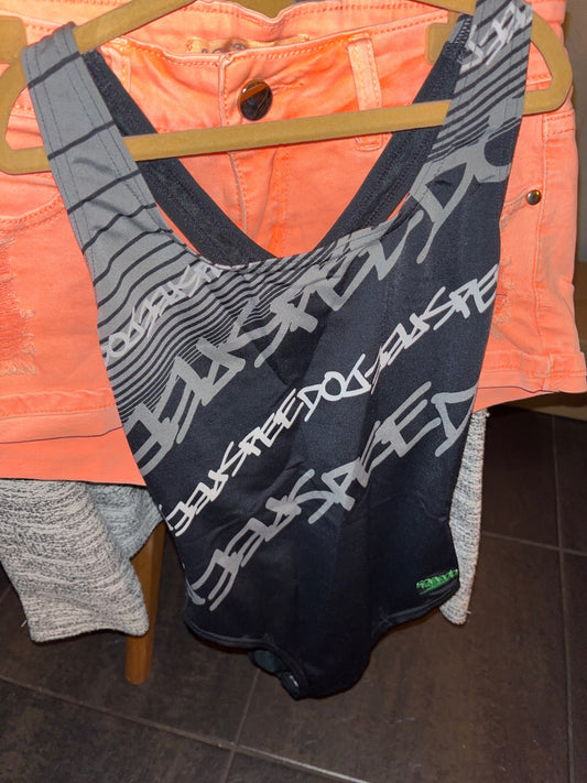Speedo Badeanzug Schwarz mit grauen Akzenten