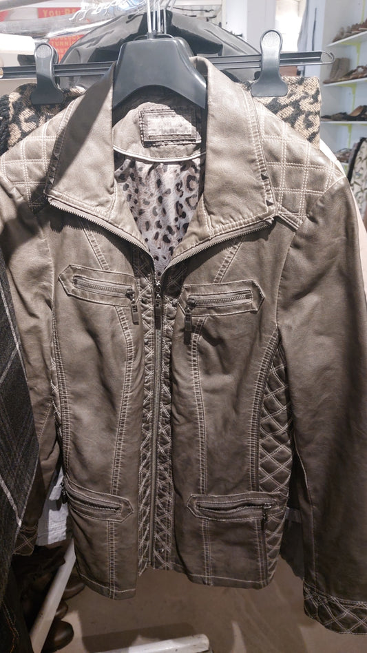 Canda Kunstlederjacke Grau