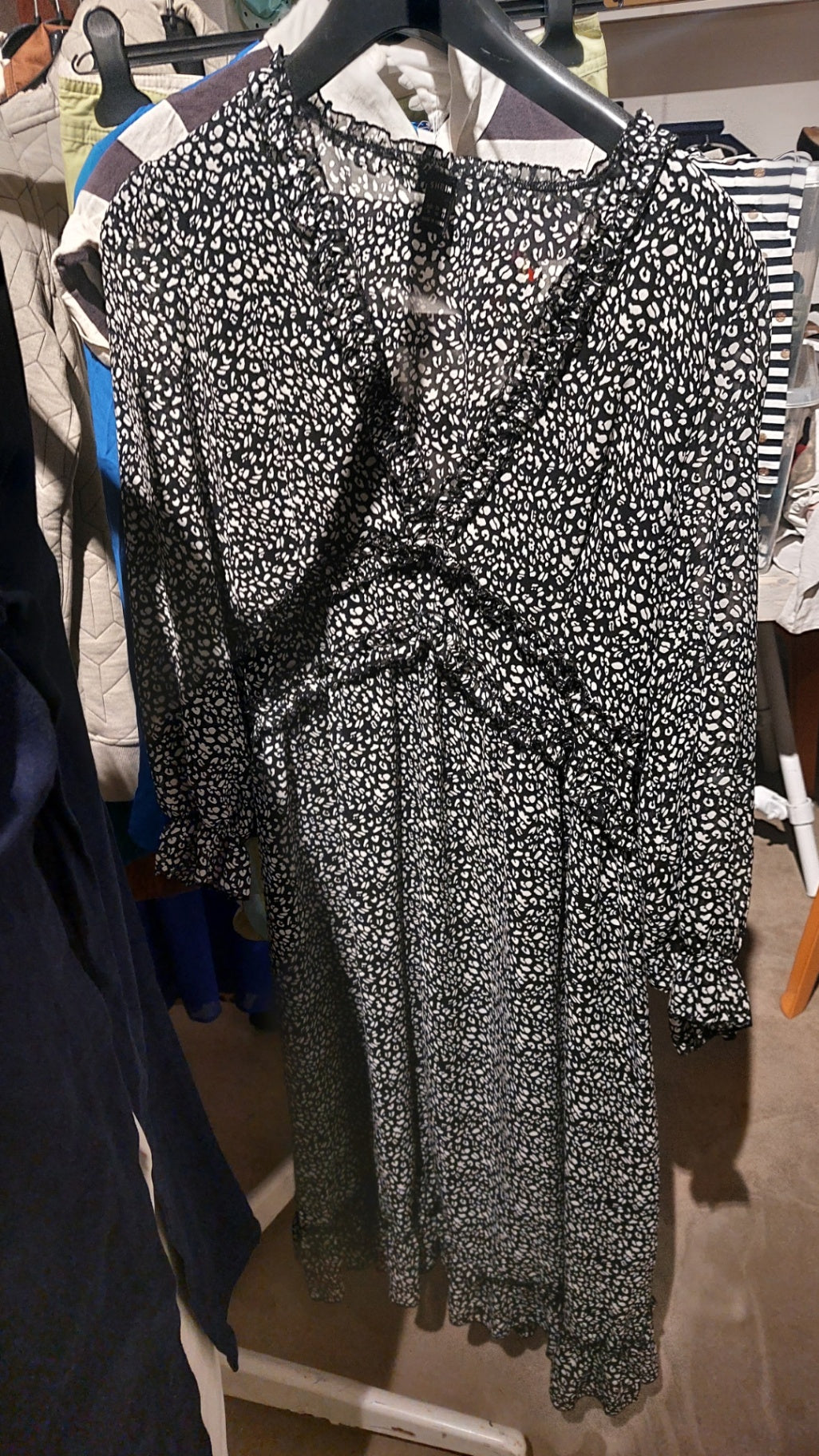 Shein Kleid Schwarz-Weiß